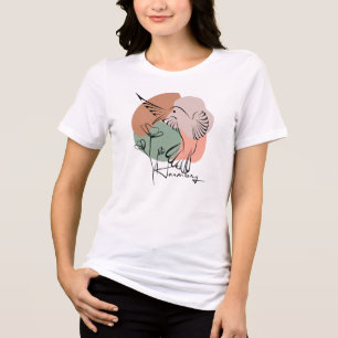T-shirt En Tri-matière Ligne minimaliste Art et aquarelle Conception de l