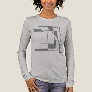 T-shirt En Tri-matière Lignes de formes grises MCM d'inspiration géométri