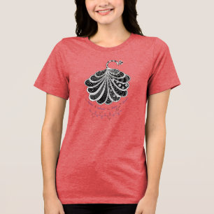 T-shirt En Tri-matière LILY peptide, paon avec texte personnalisé, clair