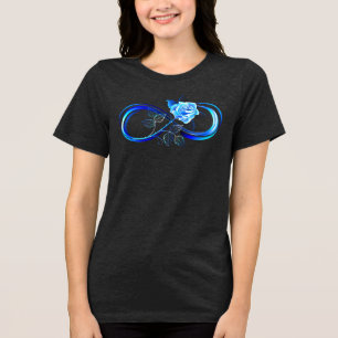 T-shirt En Tri-matière L'infini lumineux avec une rose bleue
