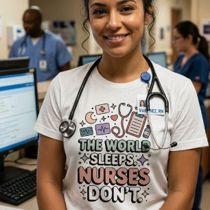T-shirt En Tri-matière L'infirmière mondiale ne dort pas Cadeau d'infirmi