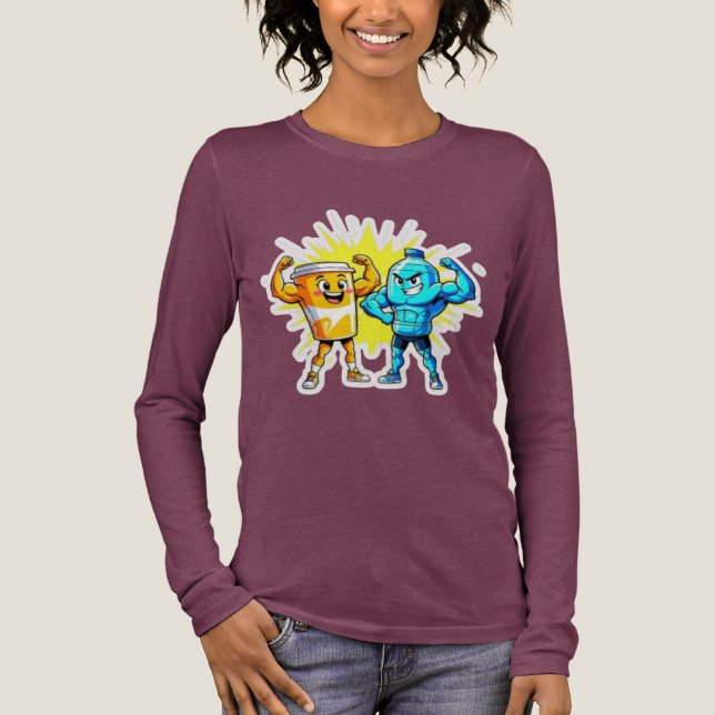 T-shirt En Tri-matière Liquid Strength – Funny Juice & Water Muscle Desig (Recto)