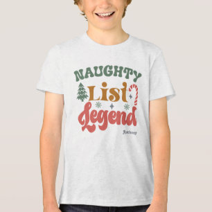 T-shirt En Tri-matière Liste de vilains Légende Enfants’ Noël rétro