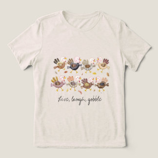 T-shirt En Tri-matière Live, laugh, gobble Turkey T-shirt