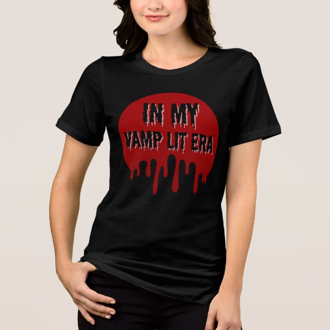 T-shirt En Tri-matière Livre Lover Dans Mon Époque Vamp Lit (Recto)