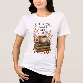 T-shirt En Tri-matière Livres de café Bonnes Journées