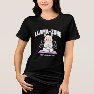 T-shirt En Tri-matière Llama Yoga Zone - Drôle Méditer Llama Social