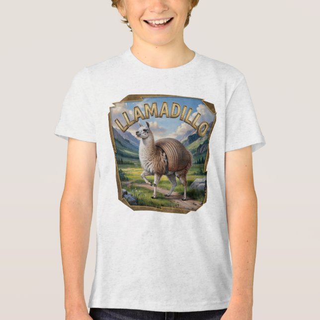 T-shirt En Tri-matière Llamadillo Photographie Combo Créature Drôle (Recto)