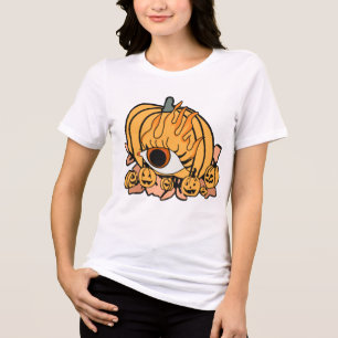 T-shirt En Tri-matière L'oeil flammé rétro du Citrouille