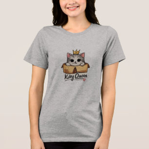 T-shirt En Tri-matière Logo Graphique de Chat Créatif