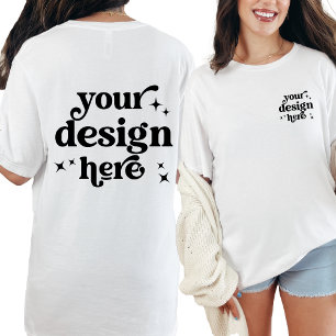 T-shirt En Tri-matière Logo personnalisé de conception avant et arrière