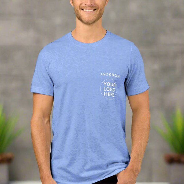 T-shirt En Tri-matière Logo promotionnel Unisex Blue (Créateur téléchargé)