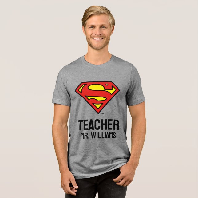 T-shirt En Tri-matière Logo Superman personnalisé de l'enseignant (Recto plein)