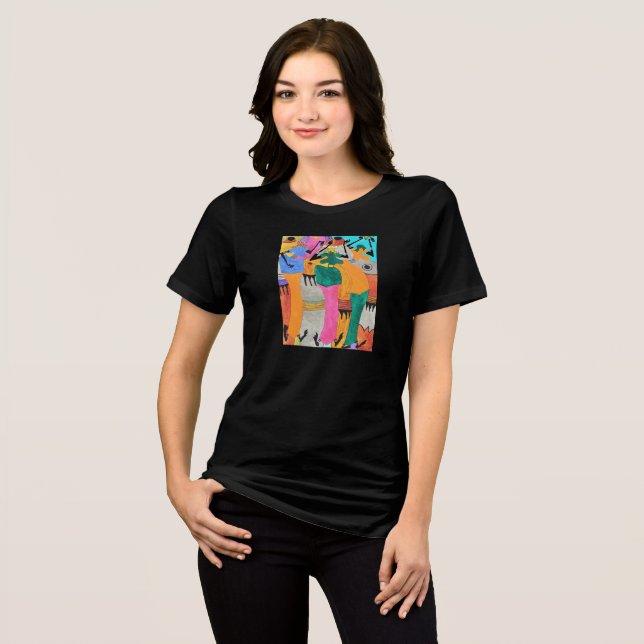 T-shirt En Tri-matière Loisirs, été art africain Aquarelle Joie Danse (Recto plein)