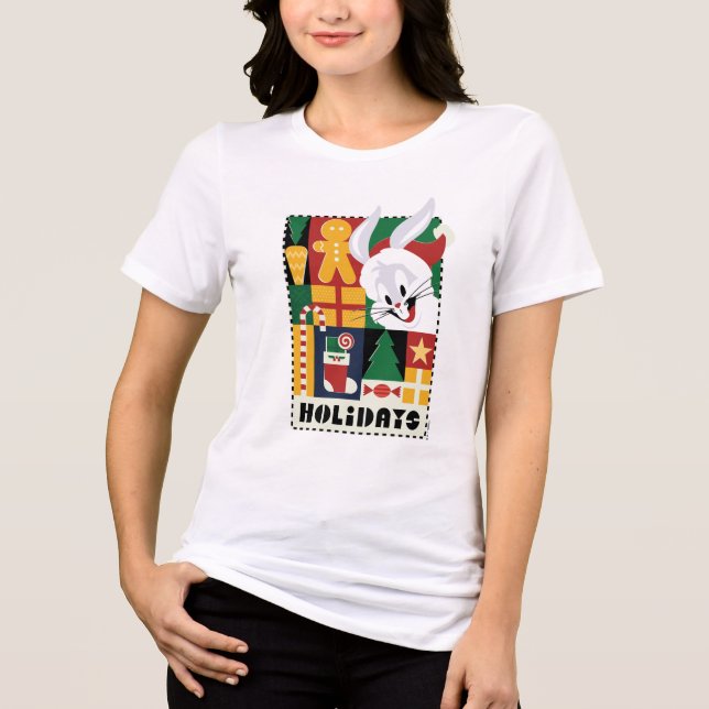 T-shirt En Tri-matière LOONEY TUNES™ BUGS BUNNY™ Holidays Badge (Recto)