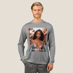 T-SHIRT EN TRI-MATIÈRE LOS ANGELES - J'AIME L.A.