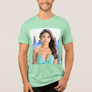 T-SHIRT EN TRI-MATIÈRE LOS ANGELES - LA - AMOUR DES ÉTATS-UNIS