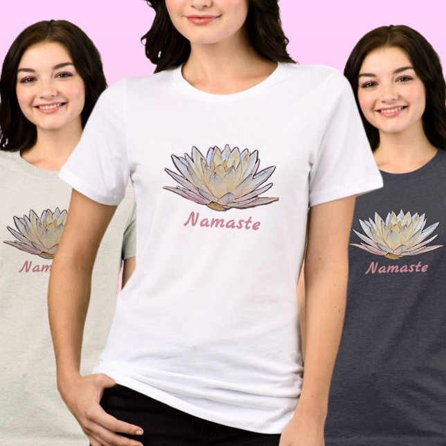 T-shirt En Tri-matière Lotus Nénuphar Blossom Pastel Floral (Créateur téléchargé)