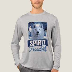 T-shirt En Tri-matière Loup Arctique Esprit de Liberté Création Faunique