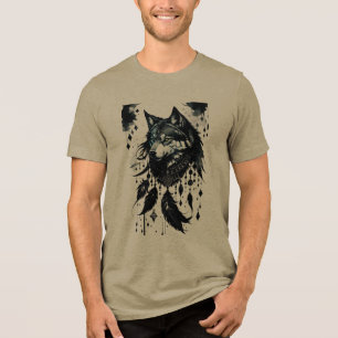 T-shirt En Tri-matière loup, prédateur, attrapeur de rêves, amulet, talis