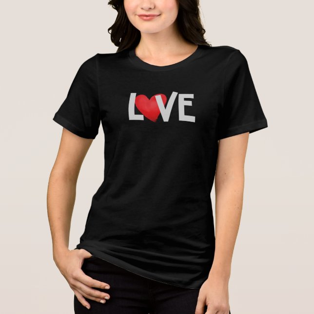 T-shirt En Tri-matière LOVE Modern Heart Graphic Tee (Recto)
