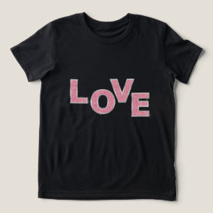 T-shirt En Tri-matière Love Parties scintillant rose