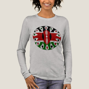 T-shirt En Tri-matière Lovely Hearts Kenya : Drapeau Art Motif