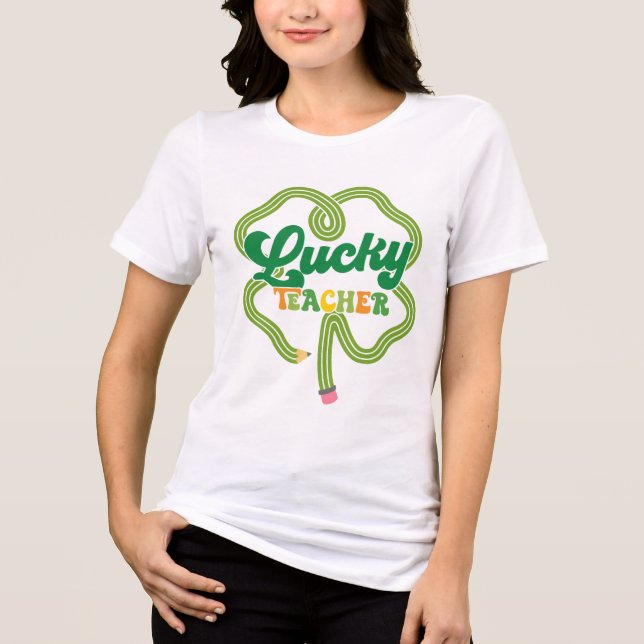 T-shirt En Tri-matière Lucky Teacher St. Patrick’s Day | Cute Irish Class (Recto)