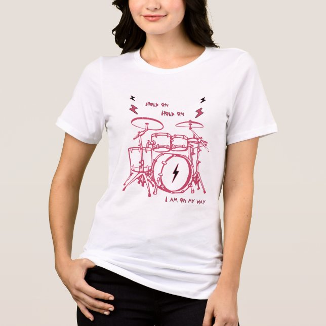 T-shirt En Tri-matière Lumière rythmique : Sur Mon Chemin Drum Art (Recto)