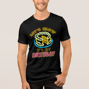T-shirt En Tri-matière Luminons c'est mon gâteau d'anniversaire amusant m
