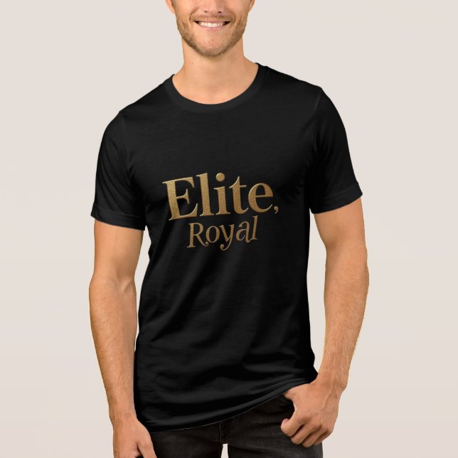 T-shirt En Tri-matière "Luxury Gold Foil Embossed T-Shirt – Elegant Metal (Recto)