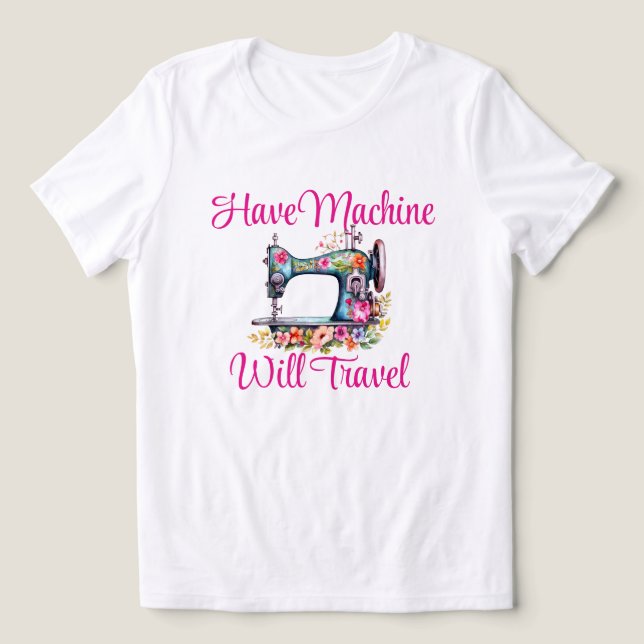 T-shirt En Tri-matière Machine à coudre (Design Recto)