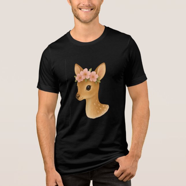 T-shirt En Tri-matière Magie Douce Cerf  (Recto)