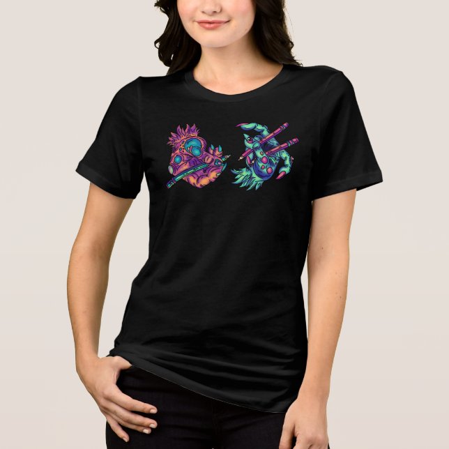 T-shirt En Tri-matière Mains de dessin monstre (Recto)