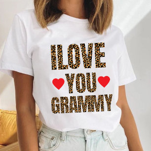 T-shirt En Tri-matière maintenant grand-mère 'JE T'AIME GRAMMY' nana noun
