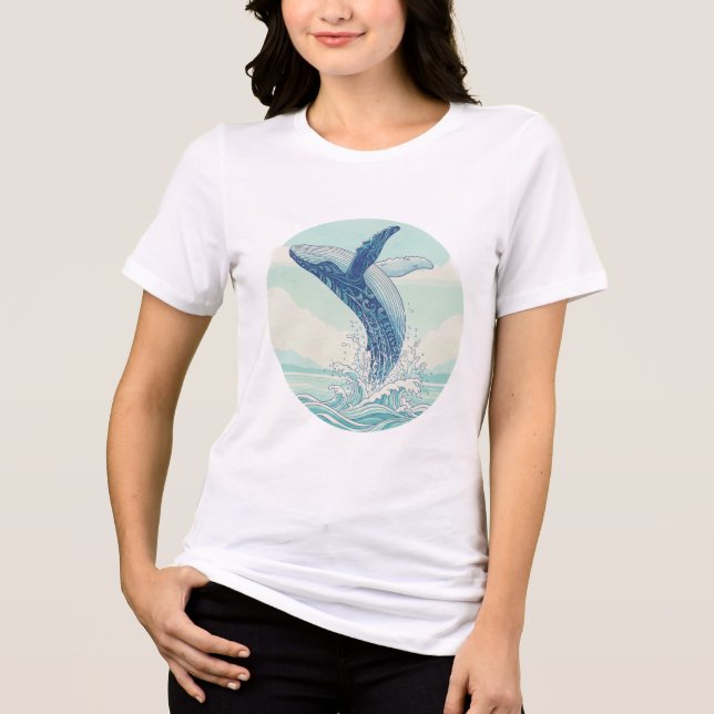 T-shirt En Tri-matière Majestic Humpback Whale Tee   (Recto)