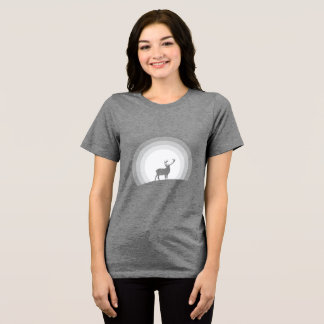 T-shirt En Tri-matière Majestic Stag Silhouette Under Lunar Light