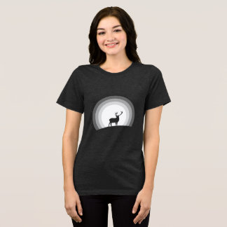 T-shirt En Tri-matière Majestic Stag Silhouette Under Lunar Light
