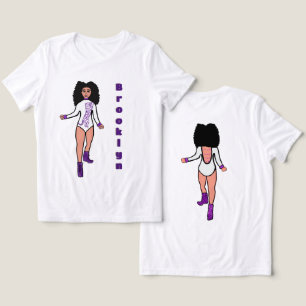 T-shirt En Tri-matière Majorette / Danseuse Tee blanc pourpre tigre B