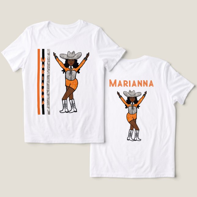 T-shirt En Tri-matière Majorque / Danseur Orange Occidental Argent (Design Recto & Verso)