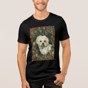 T-shirt En Tri-matière Maltais vintage dans un jardin de style William Mo