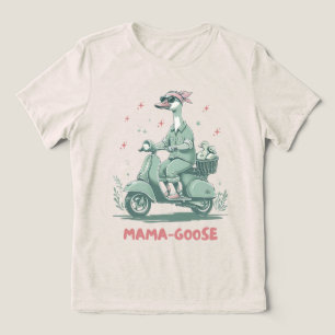 T-shirt En Tri-matière MAMA-GOOSE Scooter Tee - Fun Mom Tri-Blend Shirt