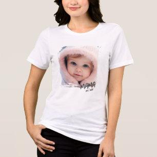 T-shirt En Tri-matière Mama Photo Personnalisée Établie