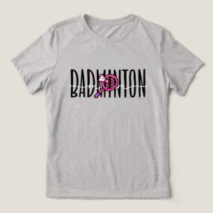 T-shirt En Tri-matière Maman de badminton Texte en couches gras
