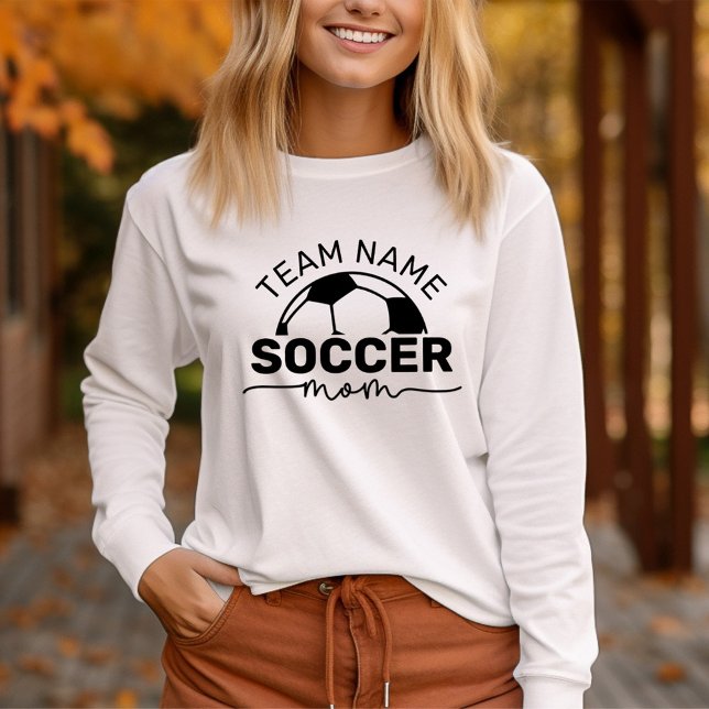 T-shirt En Tri-matière Maman de footballeur Équipe personnalisée Blanc Ma (Créateur téléchargé)