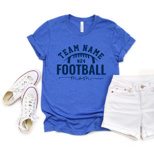 T-shirt En Tri-matière Maman de footballeur Équipe personnalisée Navy sur