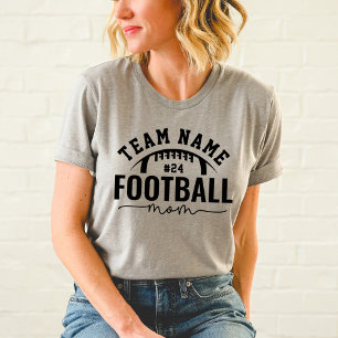 T-shirt En Tri-matière Maman de footballeur Équipe personnalisée Noir sur