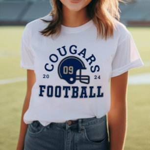 T-shirt En Tri-matière Maman de l'équipe de football personnalisée Navy