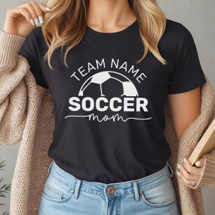 T-shirt En Tri-matière Maman de soccer noir personnalisé