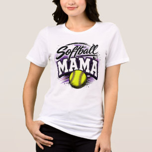 T-shirt En Tri-matière Maman de softball adorable
